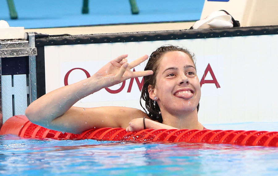 Rio de Janeiro-11/9/2016- Canadian swimmer Aurelie Rivard wins silver in the women's 200m IM finals at the Olympic Aquatic Centre during the 2016 Paralympic Games in Rio. Photo Scott Grant/Canadian Paralympic Committee